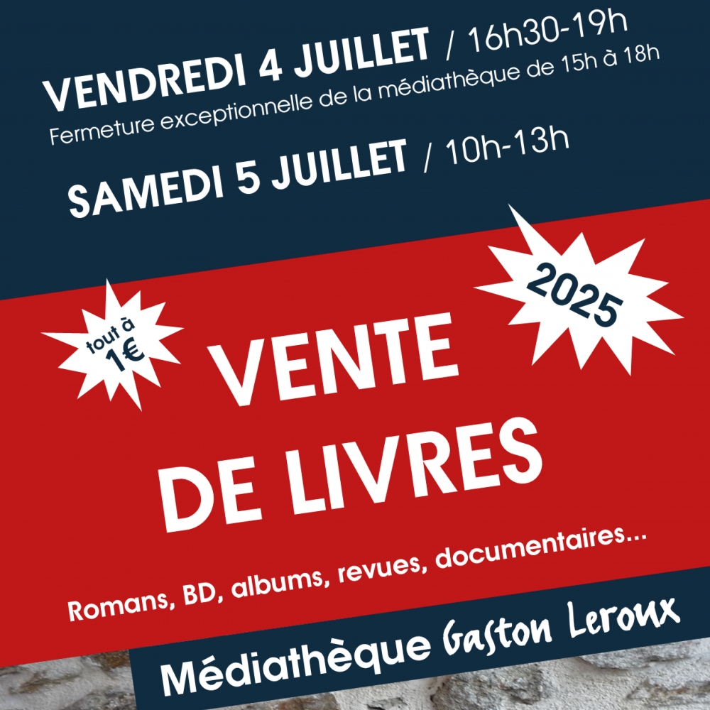Vente de livres, BD, CD...