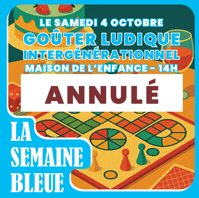 SEMAINE BLEUE : Goûter ludique