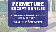 Fermeture exceptionnelle
