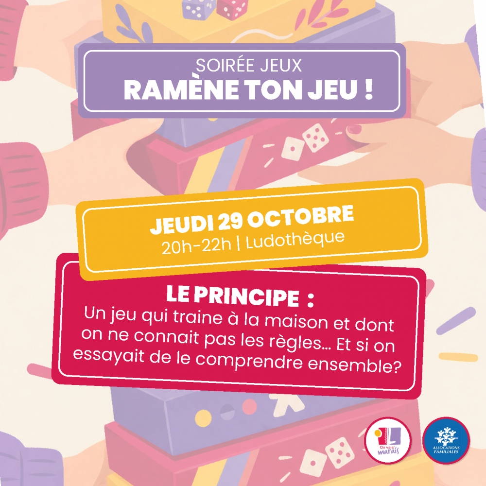 Soirée jeux : Ramène ton jeu !