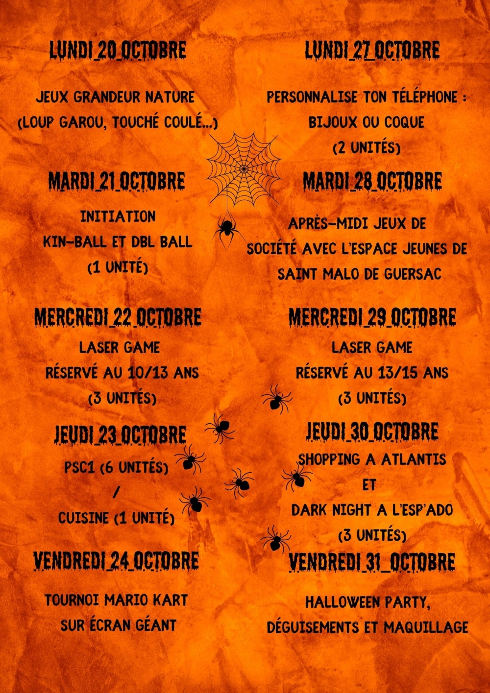 Animations d'automne à l'Esp'Ado