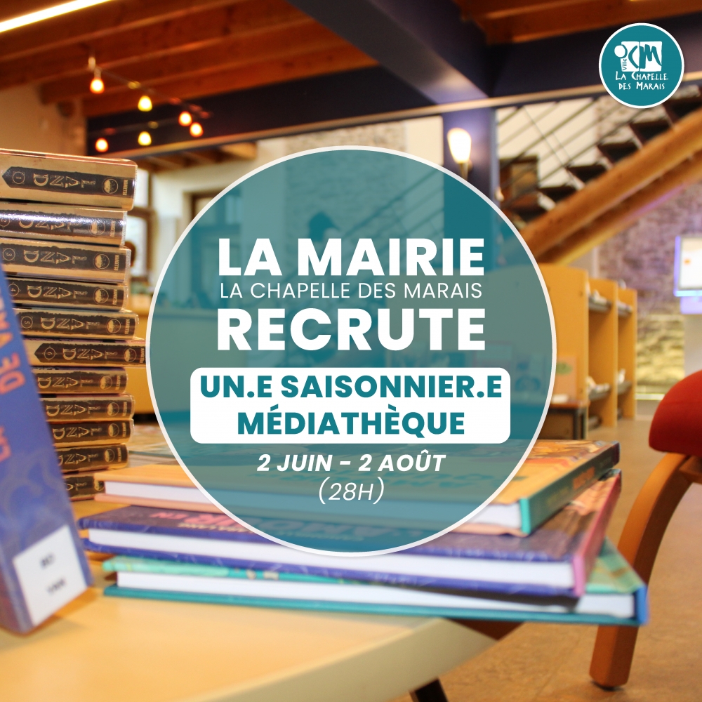 Saisonnier.e Médiathèque